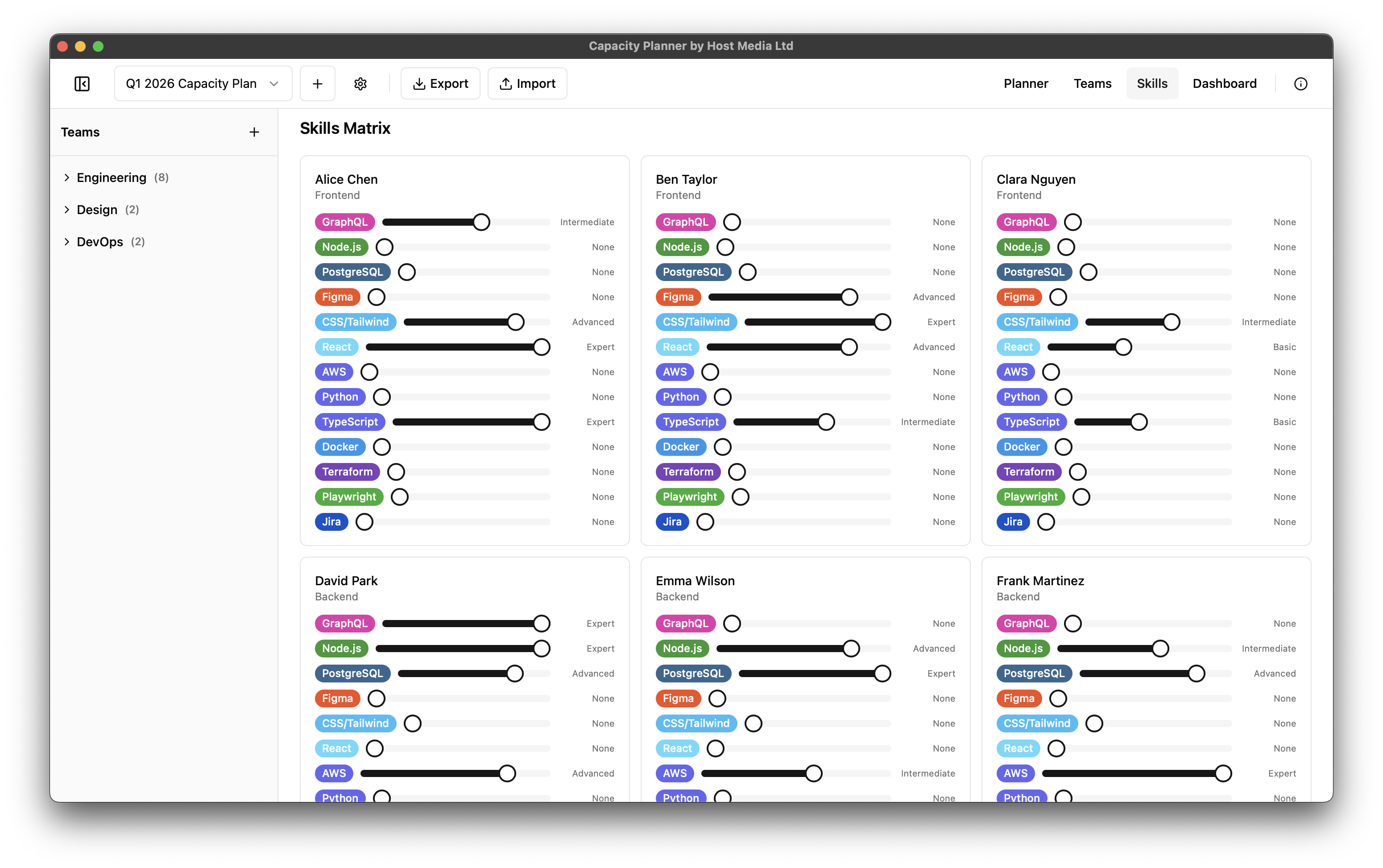 Planner Linux Capacity Planner - Team Resource Management for macOS, Windows & Linux